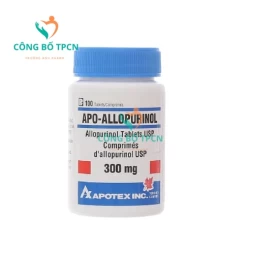 Apo Allopurinol 300mg - Thuốc điều trị bệnh gút hiệu quả của Apotex